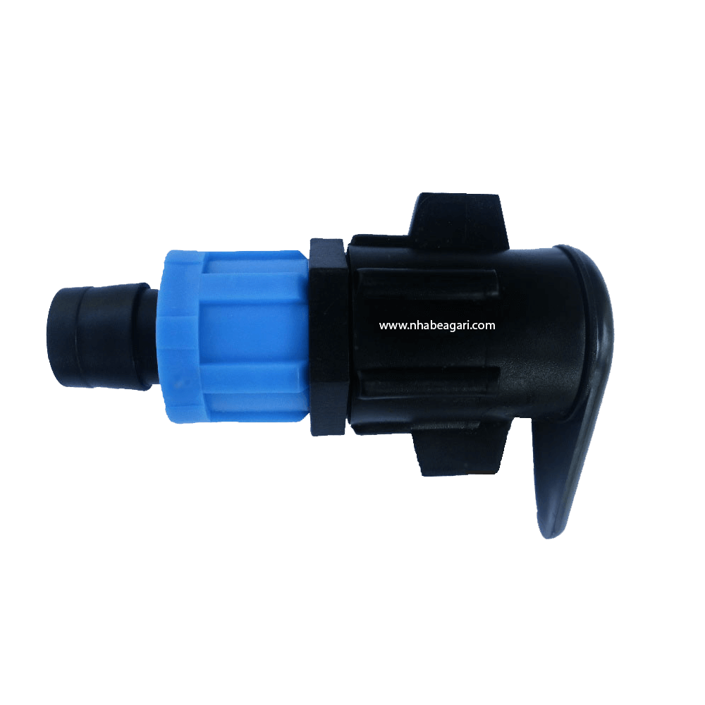 Khoi-thuy-gai-(cut-noi)-ong-nho-giot-det-17mm Cút nối gài 17mm sử dụng để nối ống nhỏ giọt dẹt với ống dẫn nước dẻo